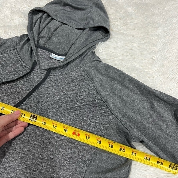 Columbia | Grey Quilted Front Pullover Hoodie Woman’s Large - Picture 7 of 11